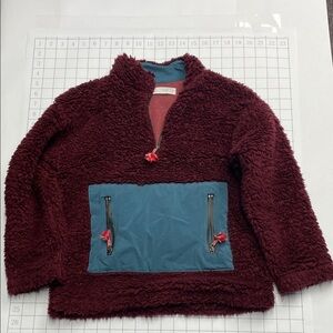 Zara Burgundy and Teal Kids Sweatshirt